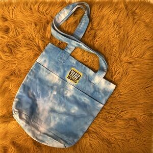 NWOT: Big Bud Press: Everyday Tote Bag: Blue & White Tie-Dye